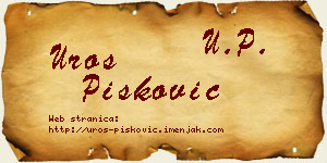 Uroš Pisković vizit kartica